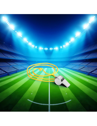 Silbato de Acero Inoxidable Galyacht Amarillo con Cordón