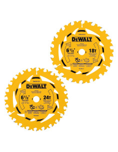 Hoja de Sierra Circular DEWALT 6-1/2" 18T y 24T 2-Pack