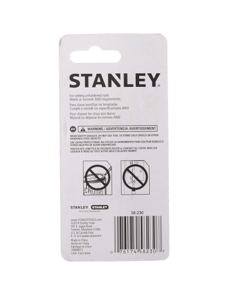 Clavador STANLEY 3 Piezas Acero 58-230 Multicolor