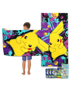 Juego de Toallas de Playa Pikachu Pokemon 68.58x137.16 cm