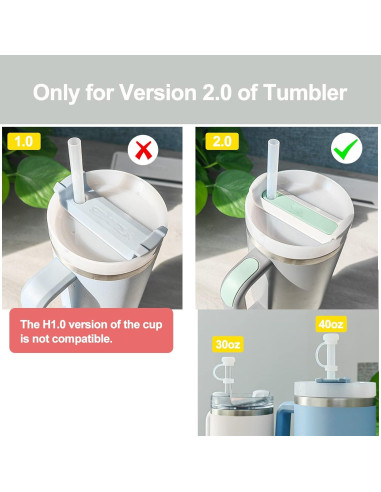 Juego de Tapas Antiderrame HOMDSG para Stanley Cup 2.0 1.18L 0.89L