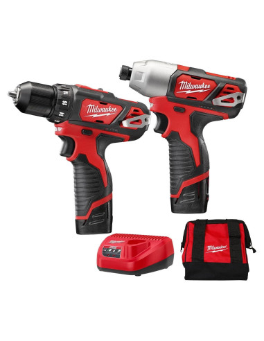 Kit Taladro/Impacto Milwaukee M12 12V 3.27kg 275 in-lb Torque