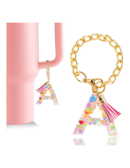 Encanto de Letra Rosa CCINPPY para Taza Stanley 1 PCS