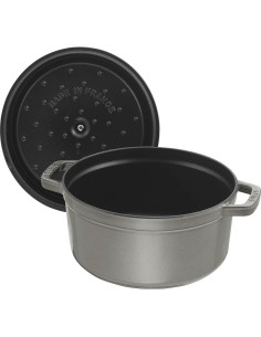 Asador Redondo STAUB 0.8L Hierro Fundido Esmaltado Gris 2