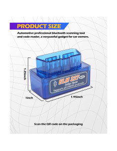 Escáner OBD2 Bluetooth SCUARI 2740SMY001 Diagnóstico 12V 2