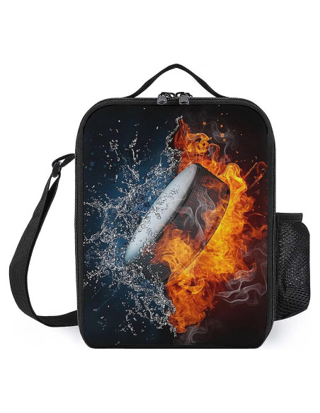 Caja de Almuerzo Aislada ZHXR Puck Fuego y Agua 26.7x20.3cm