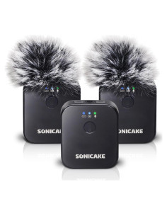 Micrófono Lavalier Inalámbrico SONICAKE QWM-12 50m 10h