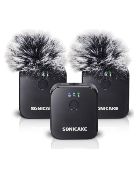 Micrófono Lavalier Inalámbrico SONICAKE QWM-12 50m 10h