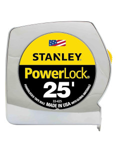 Regla Stanley Powerlock II 25ft (7.62m) Cromo/Amarillo