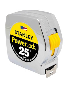 Regla Stanley Powerlock II 25ft (7.62m) Cromo/Amarillo 2