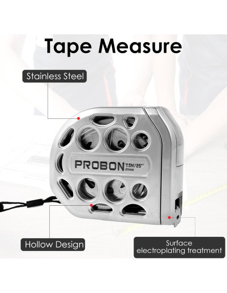 Cinta Métrica Retráctil LYIYEYAN 7.5m Acero Inoxidable Cinta Métrica Retráctil LYIYEYAN 7.5m Acero Inoxidable