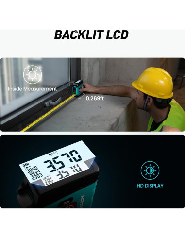 Cinta Métrica Digital ACPOTEL DT20 5m Pantalla Inteligente