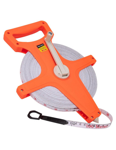 Cinta Métrica 100m ASDFGHT Doble Lado Fibra de Vidrio