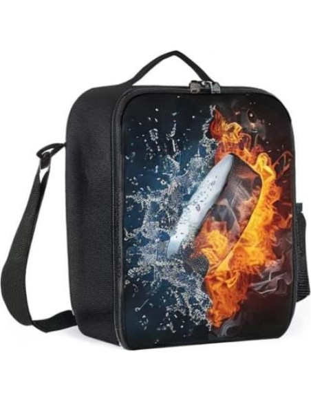 Caja de Almuerzo Aislada ZHXR Puck Fuego y Agua 26.7x20.3cm