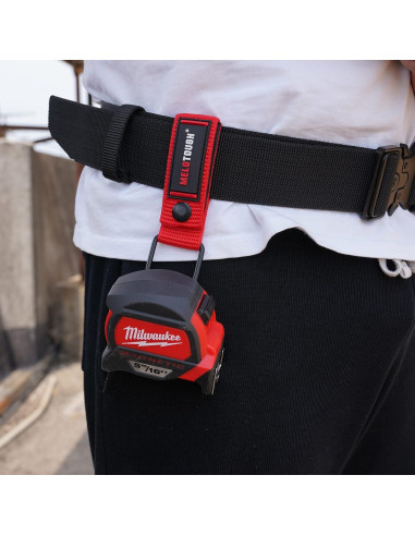 Soporte para Cinta Métrica MELOTOUGH Clip Nylon Rojo