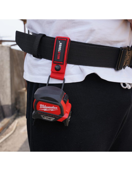 Soporte para Cinta Métrica MELOTOUGH Clip Nylon Rojo