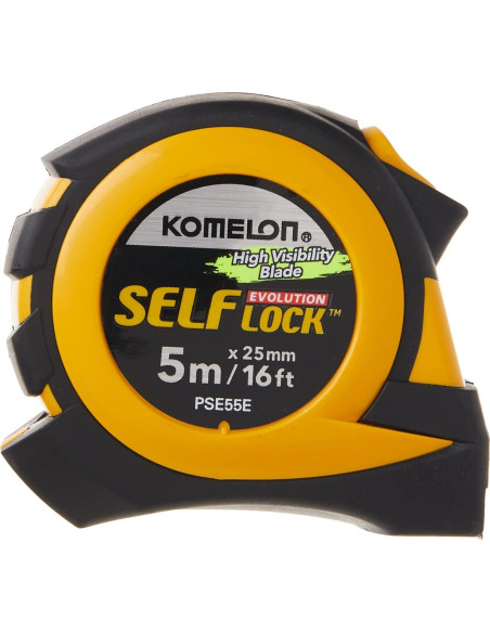 Cinta Métrica Komelon PSE55E 5M Auto Bloqueo Amarillo/Negro