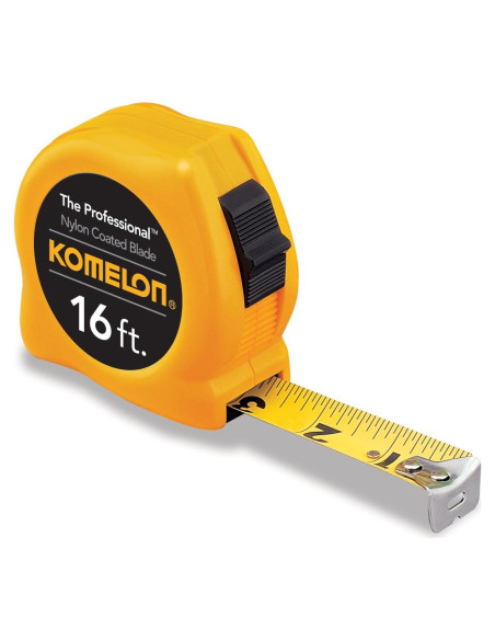 Cinta Métrica Komelon 4916 4.9m Acero Nylon Caja Amarilla