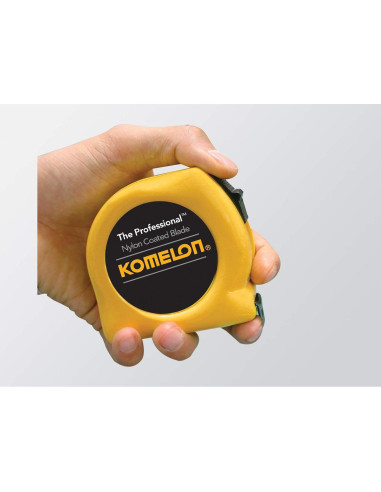 Cinta Métrica Komelon 4916 4.9m Acero Nylon Caja Amarilla