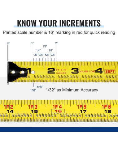 Cinta Métrica WORKPRO 7,62 m Auto-Lock con Gancho Magnético