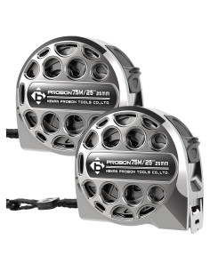 Cinta Métrica Retráctil 7.5m Acero Inoxidable PoDhey 2PCS