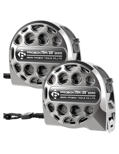 Cinta Métrica Retráctil 7.5m Acero Inoxidable PoDhey 2PCS