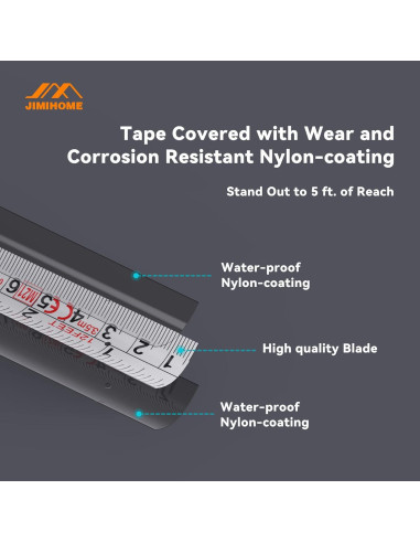Cinta de Medir JIMIHOME 3.66 m Resistente y Compacta