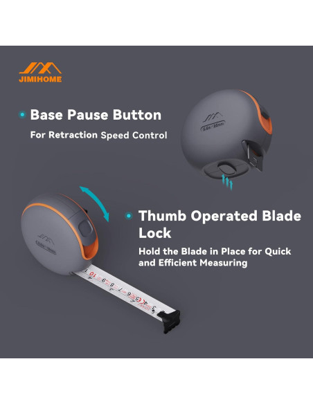 Cinta de Medir JIMIHOME 3.66 m Resistente y Compacta