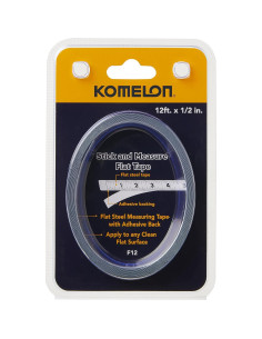Cinta Métrica Plana Komelon F12 3.7m con Respaldo Adhesivo 2
