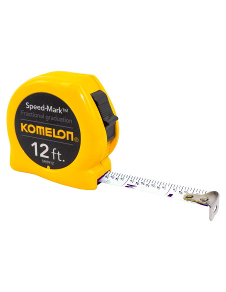 Cinta Métrica Komelon SM3912 3.66m Ergonomica Amarilla