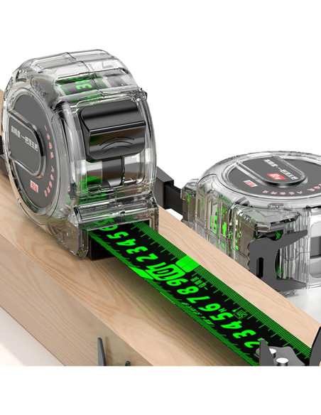 Cinta Métrica Retráctil Hilitand 5m Acero Inoxidable Gruesa