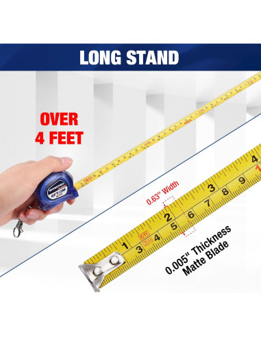 Cinta Métrica Mini WORKPRO 2 Pcs 6m Portátil Azul