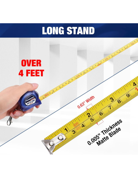 Cinta Métrica Mini WORKPRO 2 Pcs 6m Portátil Azul