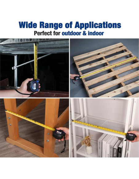 Cinta Métrica WORKPRO 3m, 2Pcs Cinta de Medición Robusta