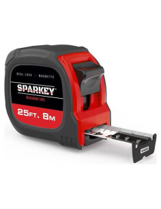 Cinta Métrica Retráctil Sparkey 8M con Gancho Magnético