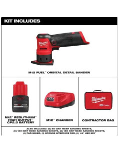 Lijadora Orbital Detallada Milwaukee M12 FUEL 12V 2.5Ah 2