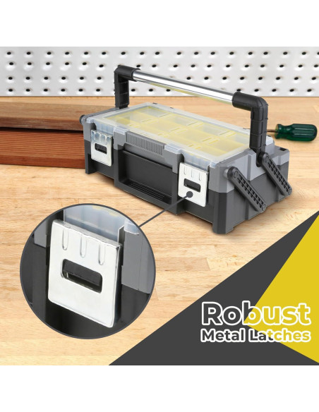 Caja de herramientas 18" Olympia Tools con compartimentos