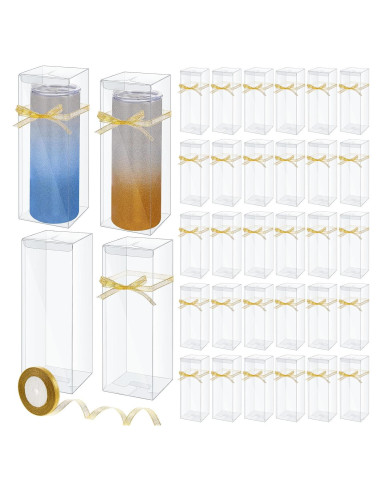 Cajas de Regalo Transparentes Beeveer para Tazas 50 Pcs