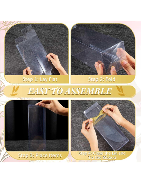 Cajas de Regalo Transparentes Beeveer para Tazas 50 Pcs