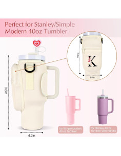 Bolsa Portabotellas GOEWY para Vaso Stanley 40 oz Crema 2