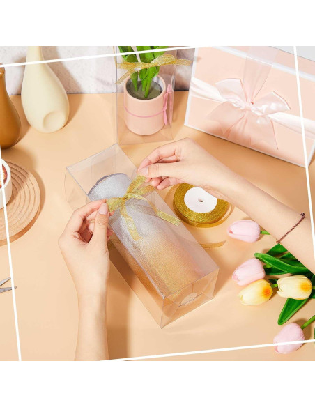 Cajas de Regalo Transparentes Beeveer para Tazas 50 Pcs