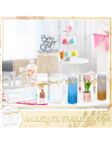 Cajas de Regalo Transparentes Beeveer para Tazas 50 Pcs