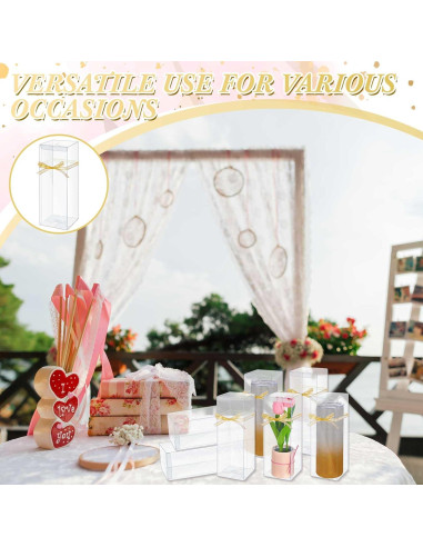 Cajas de Regalo Transparentes Beeveer para Tazas 50 Pcs