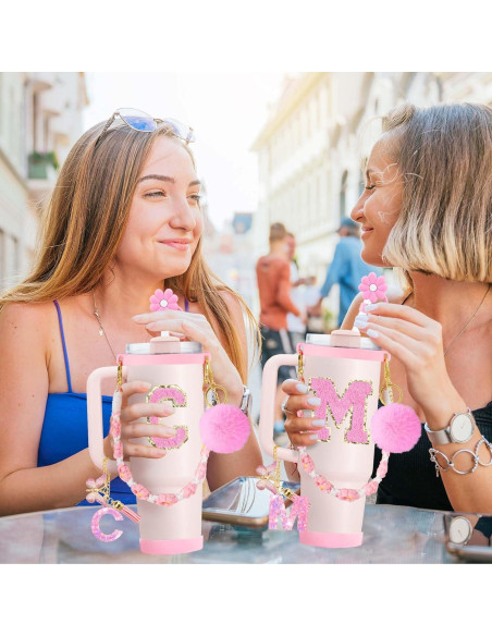 Juego de Accesorios 7 Piezas ZYBIDEAL para Vaso Stanley Rosa