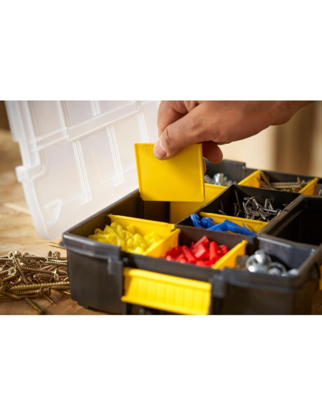 Organizador apilable Stanley STST1-70720 Multicolor 10 compartimentos Organizador apilable Stanley STST1-70720 Multicolor 10 compartimentos