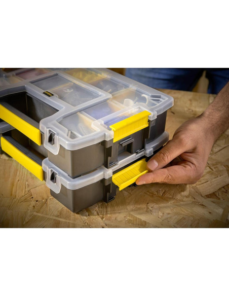 Organizador apilable Stanley STST1-70720 Multicolor 10 compartimentos Organizador apilable Stanley STST1-70720 Multicolor 10 compartimentos