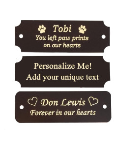 Placa de Nombre Personalizada Stanley London 3x1" Latón Negro