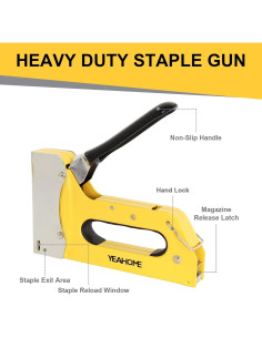 Grapadora YEAHOME T50 con 6000 Grapas de Alta Resistencia 2