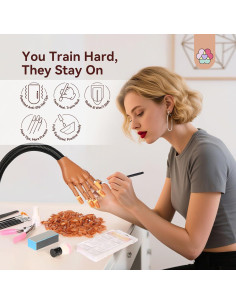 Mano de Práctica para Uñas Acrílicas Saviland 2025 Antideslizante 2