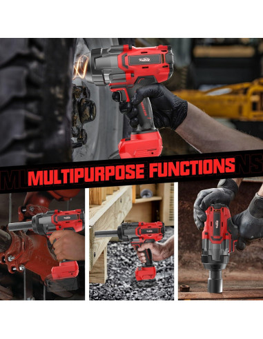 Llave de impacto inalámbrica 1/2" XunDong 2200Nm 18V